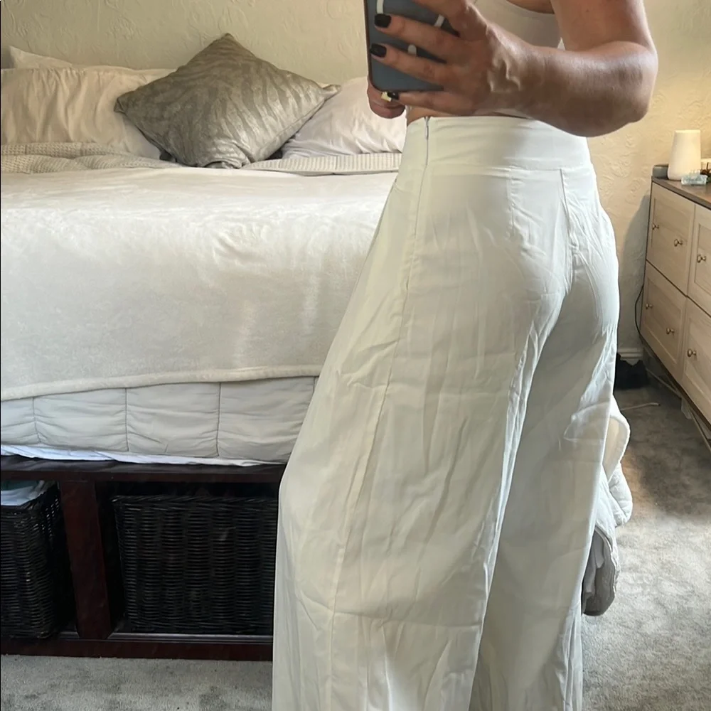 Elegant White Wide-Leg Pants XS - Picture 8 of 15